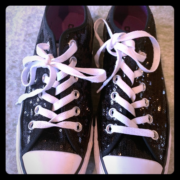 Converse Shoes - Converse black sequins sneakers
